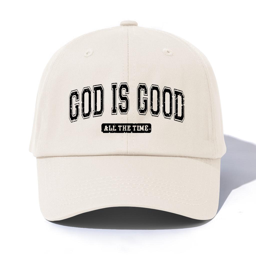 pc GOD IS GOOD Print  Baseball Cap for Adults  Minimalist Retro Style Casual Soft Adjustable Dad Hat Perfect As Gift