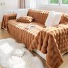 Sofa Towel Winter Thickened Rabbit Plush Sofa Cover Sofa Cover Cloth Sofa Cushion Seat Cushion All-Inclusive Plush Cushion Blanket