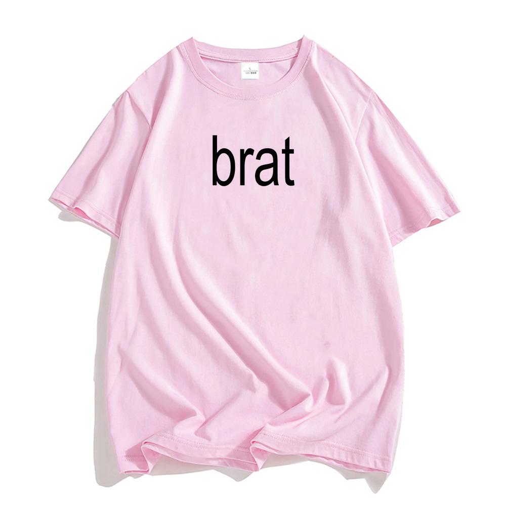 2024 Album Brat Graphic Tshirts Singer Charli XCX  Printing T-shirts Men/Women Hip Hop Streetwear Cotton Short Sleeve Summer Tee