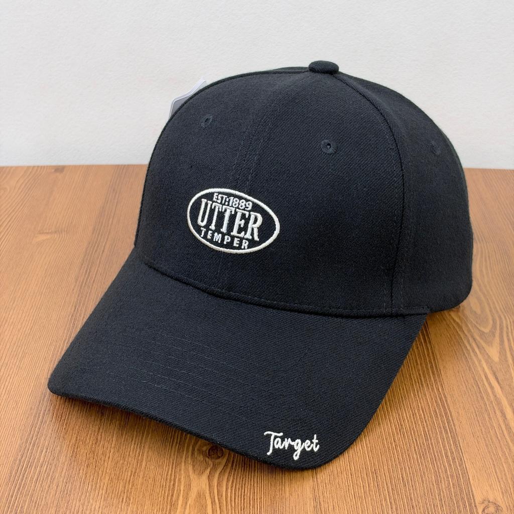 Fashion Hat Korean version of hardtop woolen cap female autumn and winter warm windproof big face small face deepening baseball cap male visor