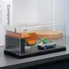 Shoucangjia Display Case for Hot and Matchbox Cars Scale Model Garage with Dust Street Fence Scene Diorama Parking Showcase Tomica, Wheels, 164