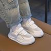 Yiwu warehouse-Children's Sports Shoes for Boys and Girls, Soft-soled, Mesh, Breathable, Non-slip, Lightweight, Versatile White Shoes