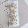 Cute Beige Hair Clips Set With Lace Bow Rabbit Flower Designs Perfect For Little Girls Daily Wear Birthday Party School