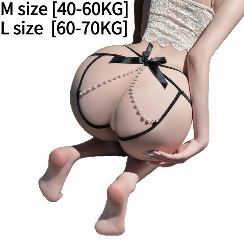 1 PZ mutandine sexy taglie forti mutandine con catenina di perle mutandine sex cavallo aperto laccio di castità perizoma