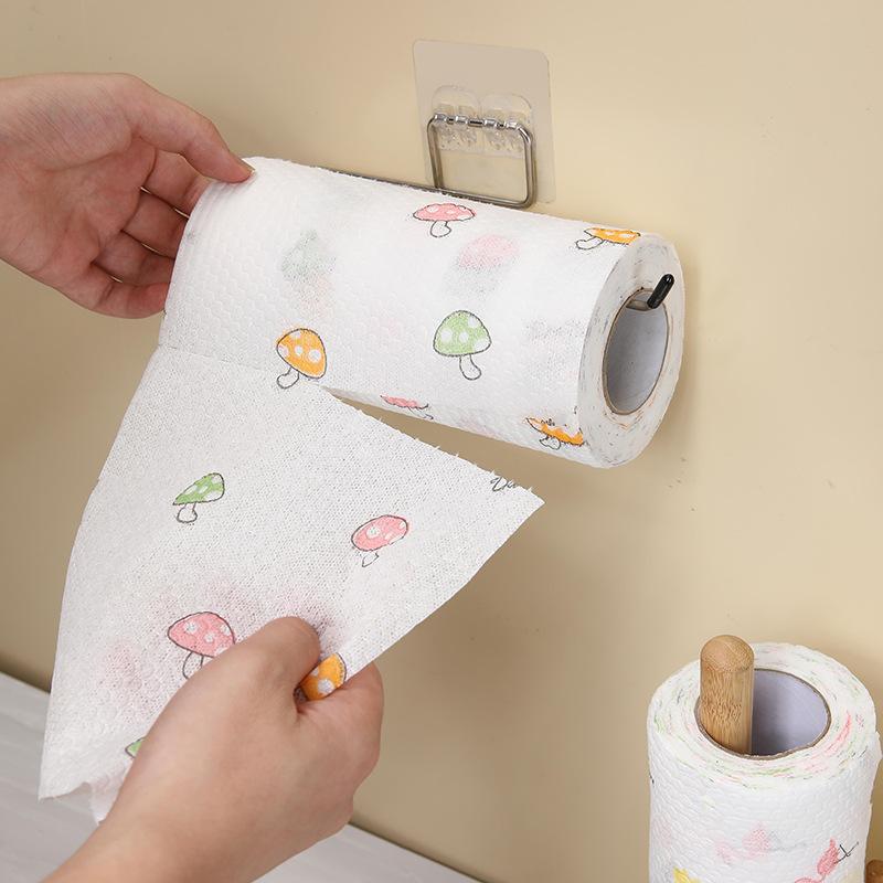 Roll Kitchen Paper Towel Super Water Oil Absorbent Wet Dry Dual Use Food Grade Tear-off Reusable Washable Lazy Rag Dishwashing Cloth