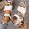 Fashion 2025 Summer White Wedge Sandals Women Lightweight Hook Loop Platform Sandles Woman Thick Sole Non Slip Beach Sandalias Mujer