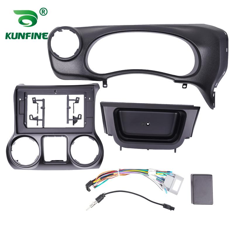 Car GPS Navigation Stereo For Jeep Wrangler 2015 2016 2017 Radio Fascias Panel Frame Fit 2Din 10.1 inch In Dash headunit screen