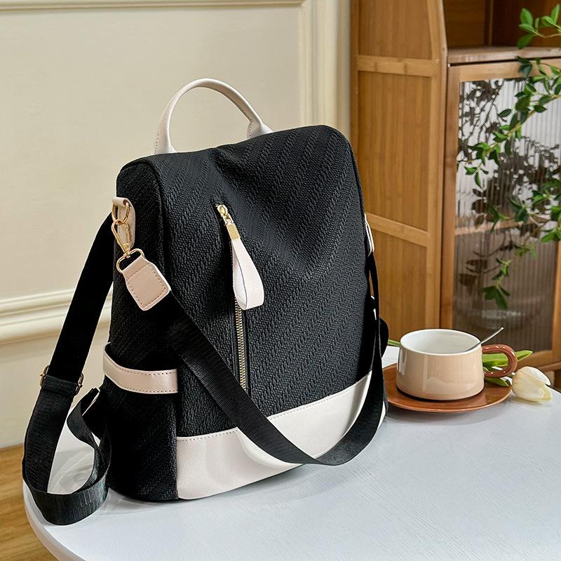 Backpack women's new retro fashion single shoulder backpack portable casual large capacity fashion women's backpack