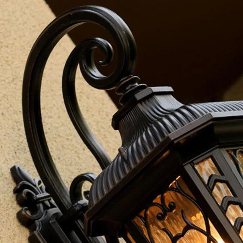 Wasserdichte Wandleuchte im europäischen Stil Retro Vintage Verandalampe Europa Außenwandleuchte Amerikanischer Stil Retro Außenleuchte