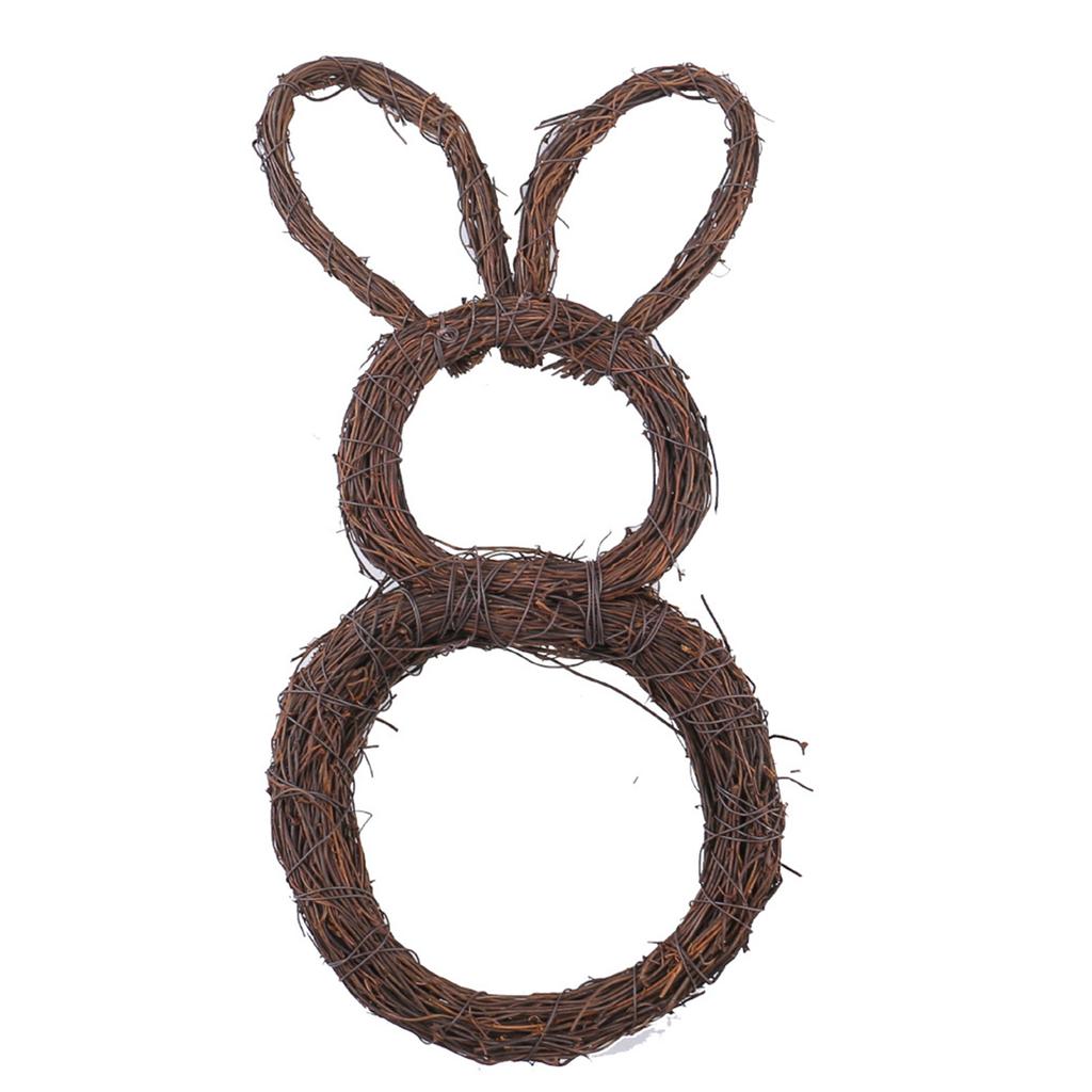 Natural Rattan Wreath Frame Dispaly For DIY Projects Rustic Style Vine Hoop For Front Door Or Wall Decoration