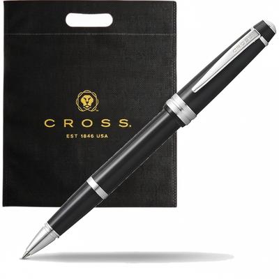 Cross Bailey Light Rollerball Kalem Tükenmez Kalem Promosyon Hediye Hediye Kutusu Alışveriş Çantası Dahil Siyah (Su Bazlı Kalem) AT0745-1 - - & -