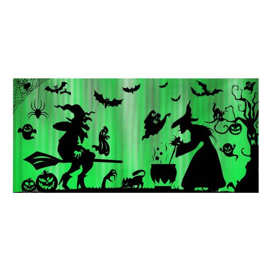 7 X 16ft Halloween Garage Door Cover Large Skeleton Graveyard Hanging Backdrop Door Banner for Halloween Yard Front Porch Wall Decoration