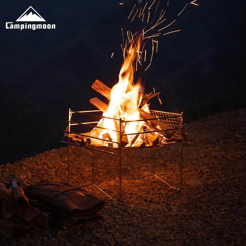 SOLO-202 Compact Stainless Steel Foldable Portable Camping Grill Fire Pit
