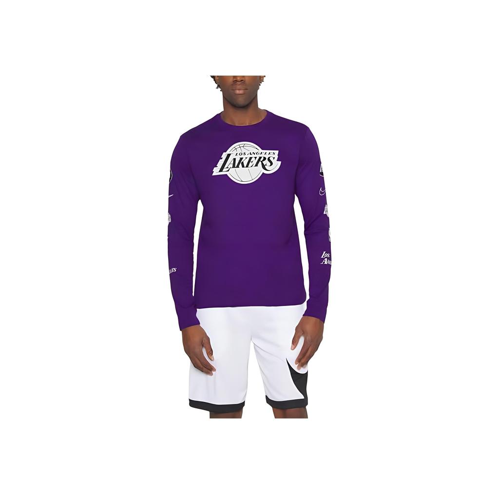 Nike NBA Los Angeles Lakers L/S T-shirt Purple/White Men Streetwear DV6040-504