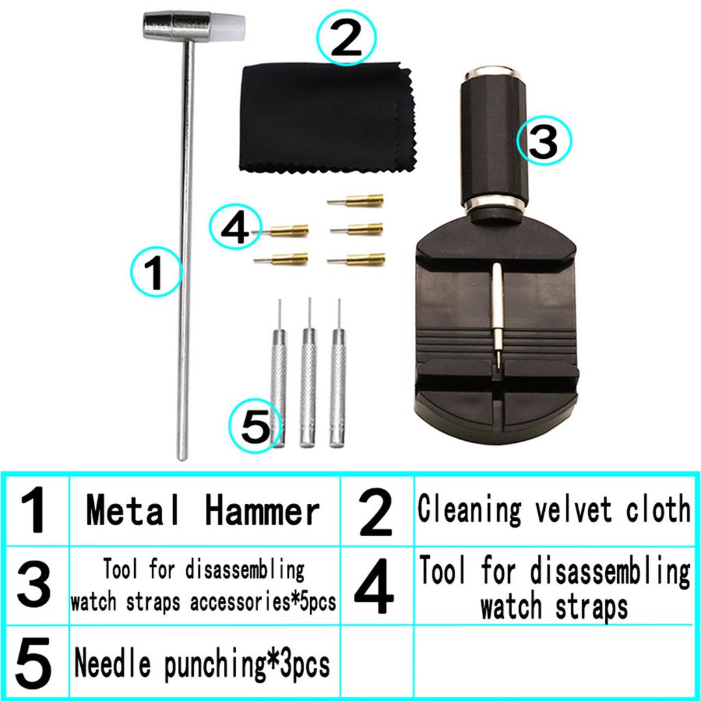 11Pcs Professional Watch Repair Tool Set for Strap Band Adjustment Pin Remover Regulator Maintenance Daily Use