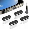 USB-C Plug, Set of 4 Plugs, USB-C Port Caps with Brush