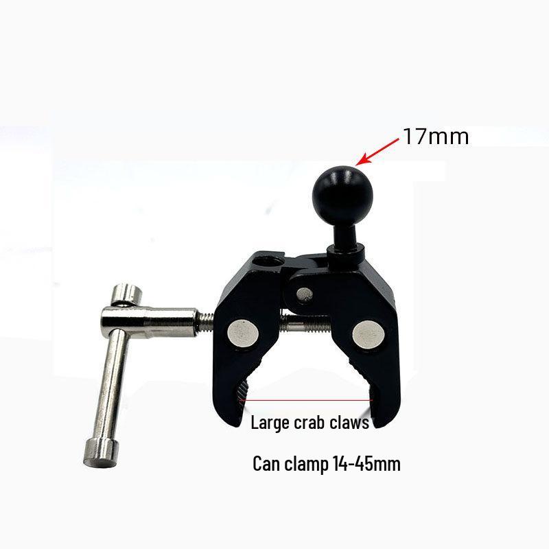 17mm Ball Head Magnetic Phone Holder with Aluminum Rod and Suction Cup Mount for Car