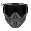 Maschera Integrale Rimovibile con Occhiali Staccabili, Antiappannamento Protezione UV Antivento Scudo Antivento, Occhiali per Saldatura, Guida in Moto, Ciclismo