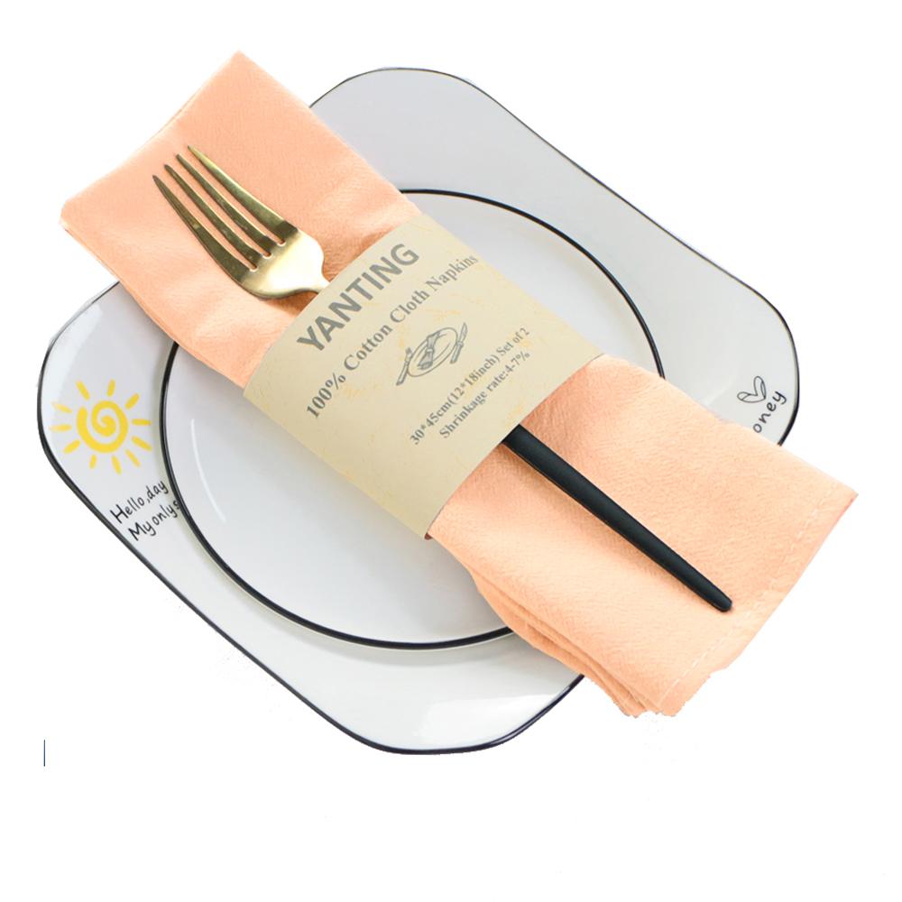 6 Pcs Serving Cloth Napkins 30x45cm Natural Cotton Fabric Serviette Kitchen Tea Table Towels for Wedding Decoration Baby Shower