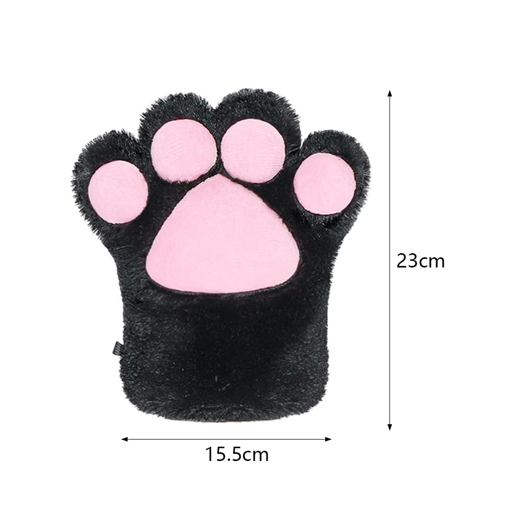 Cosplay Halloween Cat Bear Paw Panda 4 With Animal Cosplay Cold Protection Winter Fashion Black [LONTG] Gloves, Costume, Gloves, Cute, Shape, Gloves,