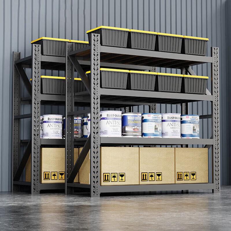 Black 4-Tier Heavy-Duty Storage Shelving Unit