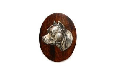 American Staffordshire Terrier, Amstaff II - Dog Show Brooch, Starter Number Clip, Dog Pin by Art-Dog