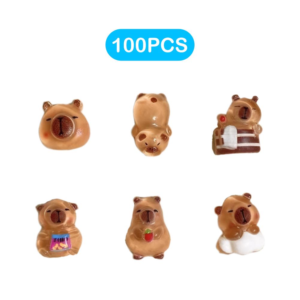 100 Stück Leuchtende Mini-Harzschildkröten Leuchten im Dunkeln Niedliche Winzige Schildkröten Mini-Harztiere Mikro-Landschaft Heimdekoration Geschenk