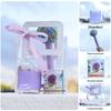 Purple Series Gift Set with Straw Glass Cup, Moxa Hammer & Potted Plant