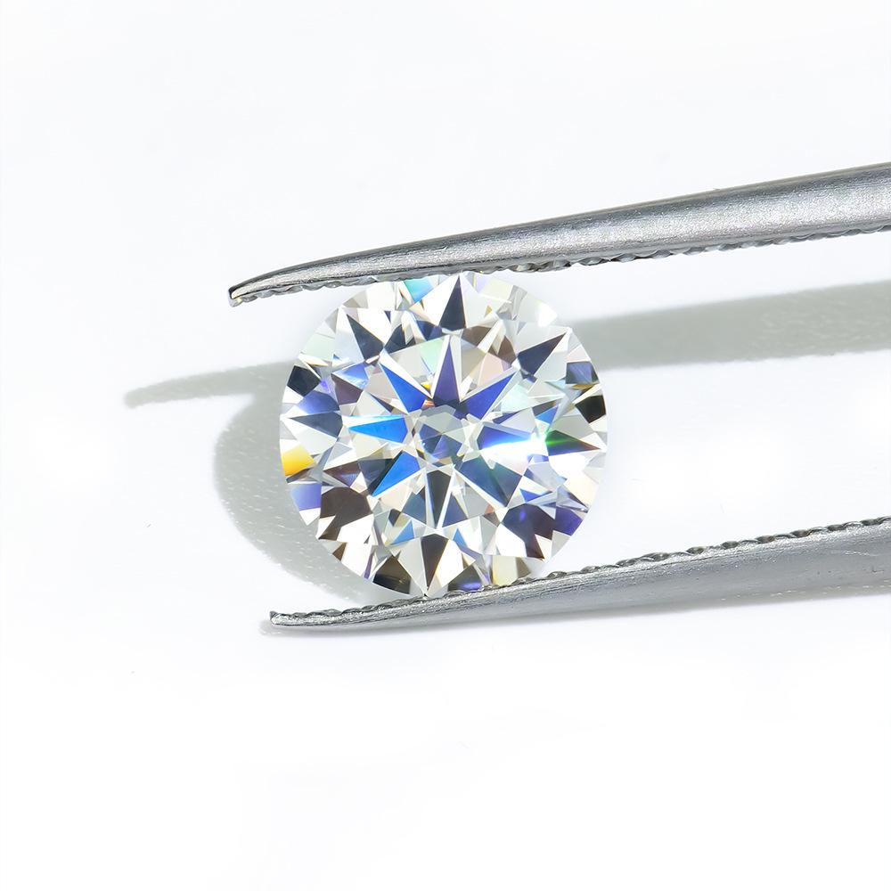 Moissanite 1-5ct Round Loose Stone, 8 Hearts & Arrows 3EX Cut, GRA-Certified. Exclusive for Live Broadcast.