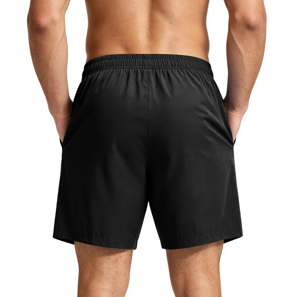 Men's Big Size Summer Quick Dry Beach Shorts Casual 5 Inch Sports Shorts Lightweight Breathable Elastic Waistband Drawstring
