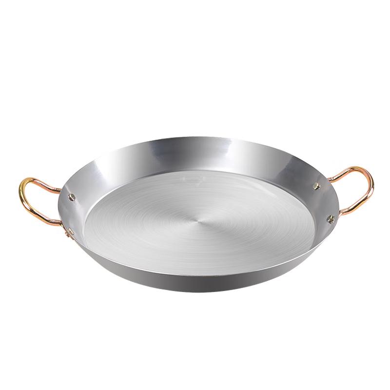 Wutuo Commercial Teppanyaki Flat Pan, 40cm Round Wrought Iron