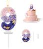 Birthday Number 1 Candles, Mermaid Theme Birthday Candles for Cake, Pink Purple Numeral Candle Cake Topper with Sequins