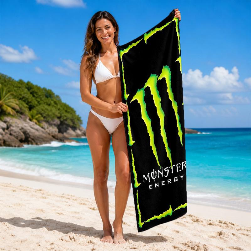 Monster Energy Schnelltrocknendes Mikrofaser-Strandtuch Weich Saugfähig Sandabweisendes Handtuch Für Strand Pool Reisen Sommer