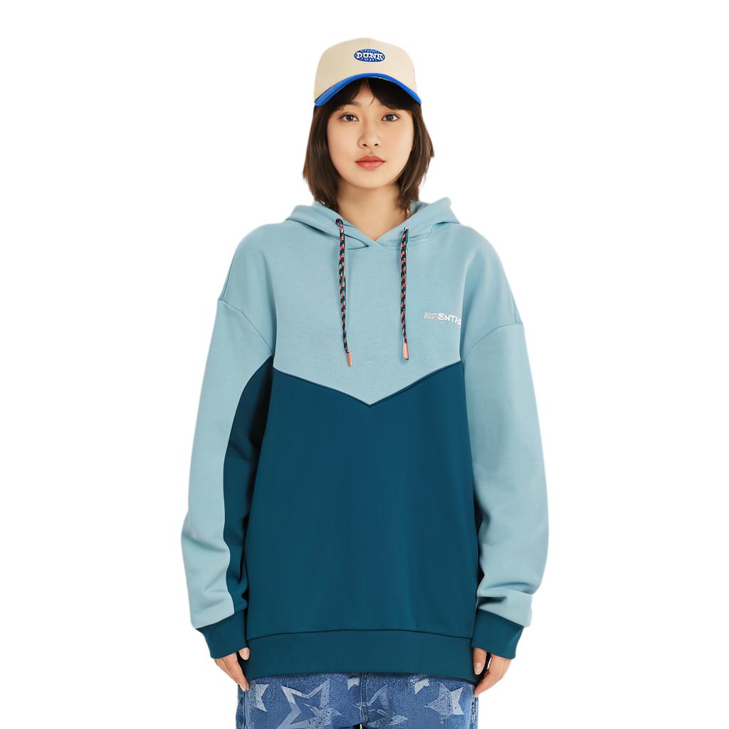 Li-Ning Training Series Plus Velvet Loose Pullover Hoodie Women Tops Indigo AWDQ438-2