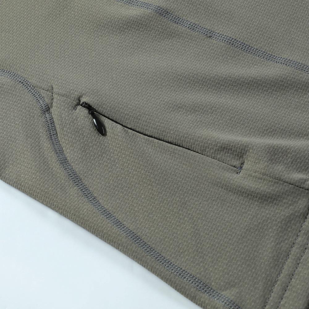 Men's Autumn Quick-Dry Long Sleeve Solid Pullover with Zipper for Sun Protection