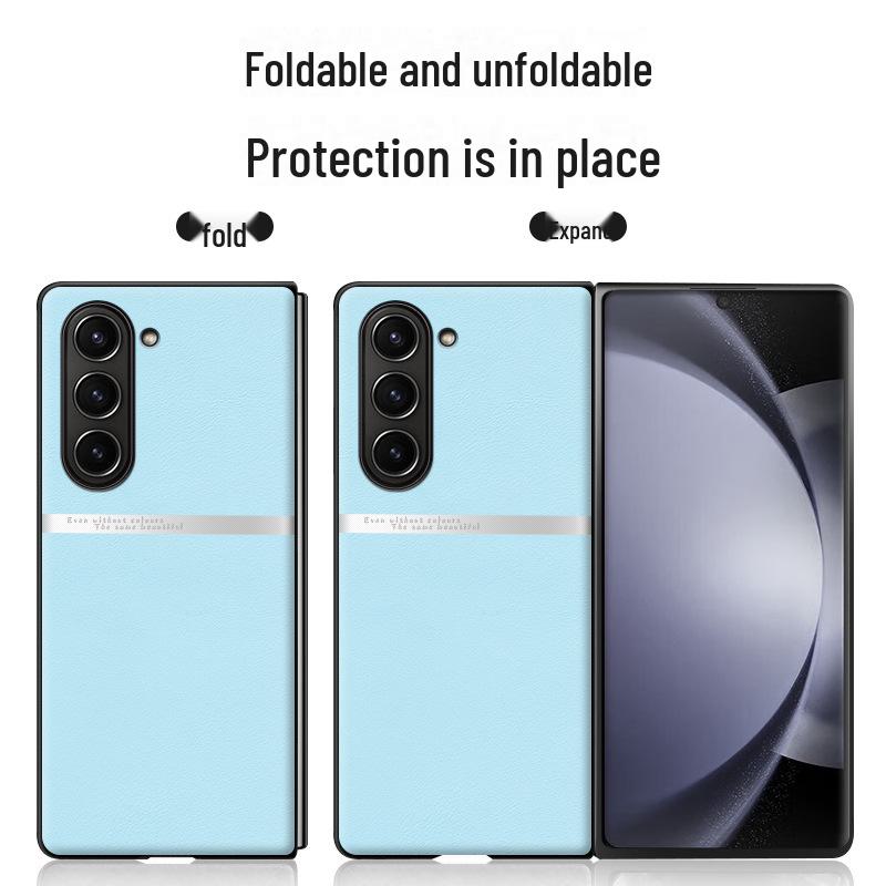 Samsung ZFold5 Liquid Leather Case: Anti-Fall Anti-Fouling Protective Cover, One-Piece Shipping