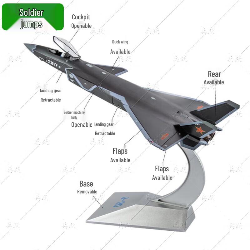1:48 J-20 Stealth Fighter Alloy Model