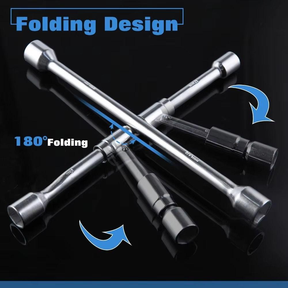 17/19/21/23mm Folding Cross Wrench Labor-Saving Tire Repair Tool Workshop Tools