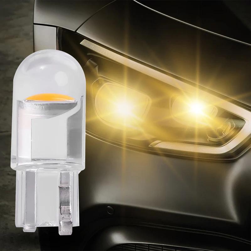 20X New LED Canbus T10 Car Lights COB Glass Interior Parts Bulbs 6000K White Auto License Plate Lamp Dome Read Light 12V