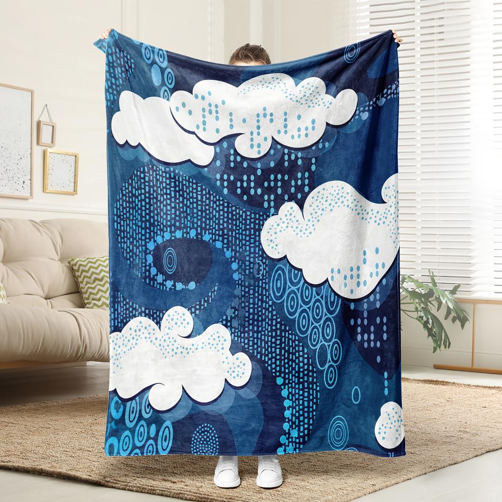Soft High-Definition Digital Print Ocean Theme Fleece Blanket - Soft, Breathable Polyester - All-Season, Family and Friends