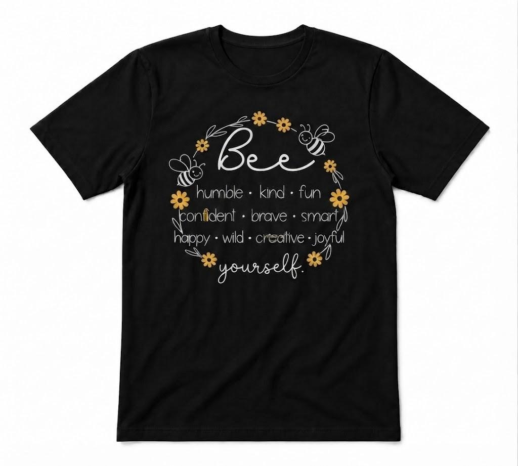 Bumble Bee Teacher Save The Bees Funny Honey Bee Black T-shirt