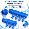 Plastic Male Thread Water Divider Y Type Hose Splitter New Barb Fitting Connector for Water Piping