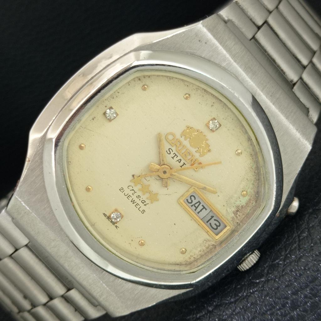 ОРИГИНАЛЬНЫЕ ВИНТАЖНЫЕ МУЖСКИЕ ЧАСЫ ORIENT CRYSTAL AUTOMATIC 46941 ЯПОНИЯ a705036-1