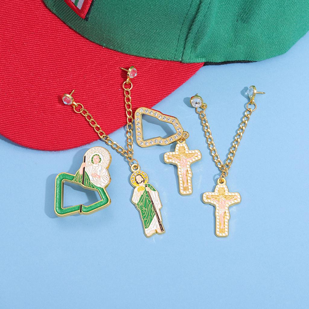 Elegant Enamel Brooch Hat Clip Breastpin Handmade Backpack Lapel Badge Accessory for Church Gatherings Or Daily Wear