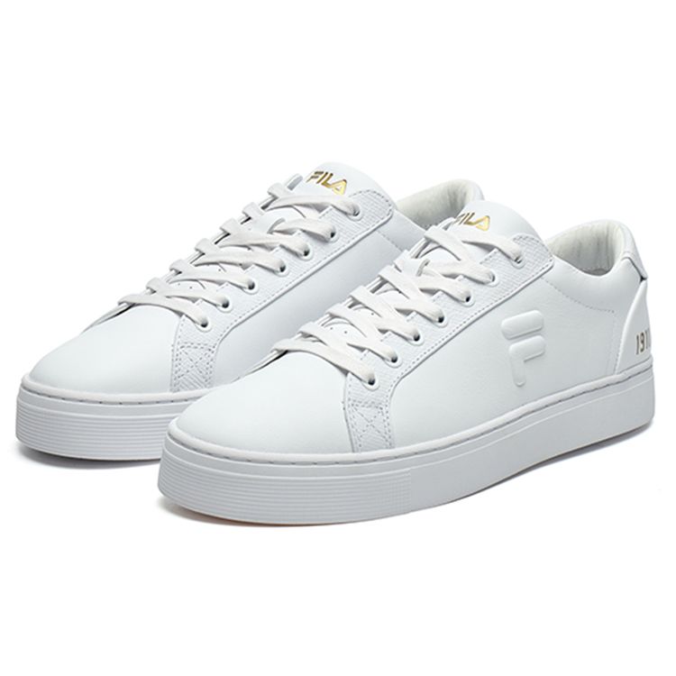 Fila 1911 Synthetic Leather Casual Low-Top Sneakers Men Sneakers White F12M211201FWT