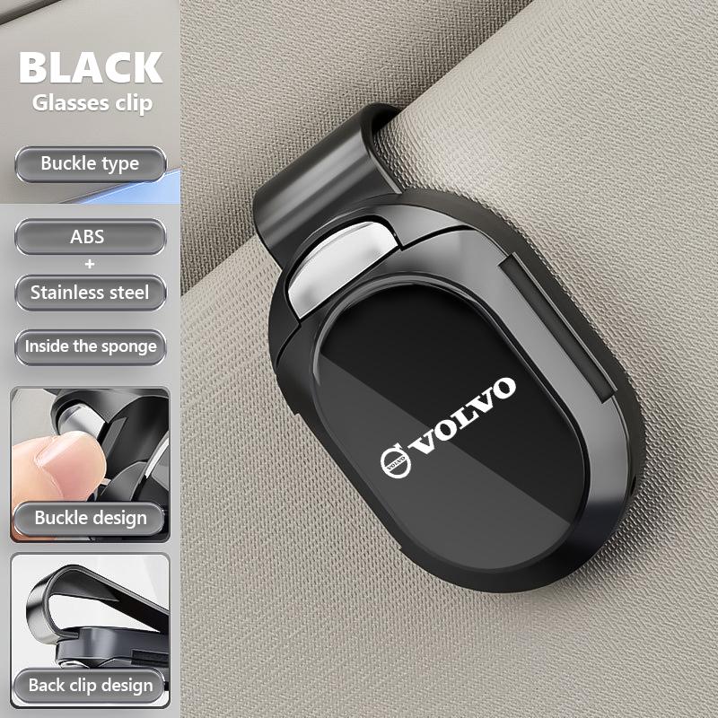 Universal Car Sunshade Sunglasses Storage ID Card Glasses Clip For Volvo XC90 V90 V60 XC60 S80 S60 S90 C40 XC40 V70 XC70 NA6