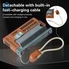 1-cells Lödfritt 21700 Powerbank-skal 22,5W Snabbladdning DIY Powerbank-låda Levereras med kabel Inkluderar inte batterier