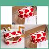 Elegante Neceser de Terciopelo con Estampado de Corazones de Gran Capacidad para Viajes y Almacenamiento en Casa