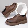 Thick Soled Casual Men's Leather Shoes Retro Classic Style Work and Office DRESS High Quality Business Shoes Groom's Wedding