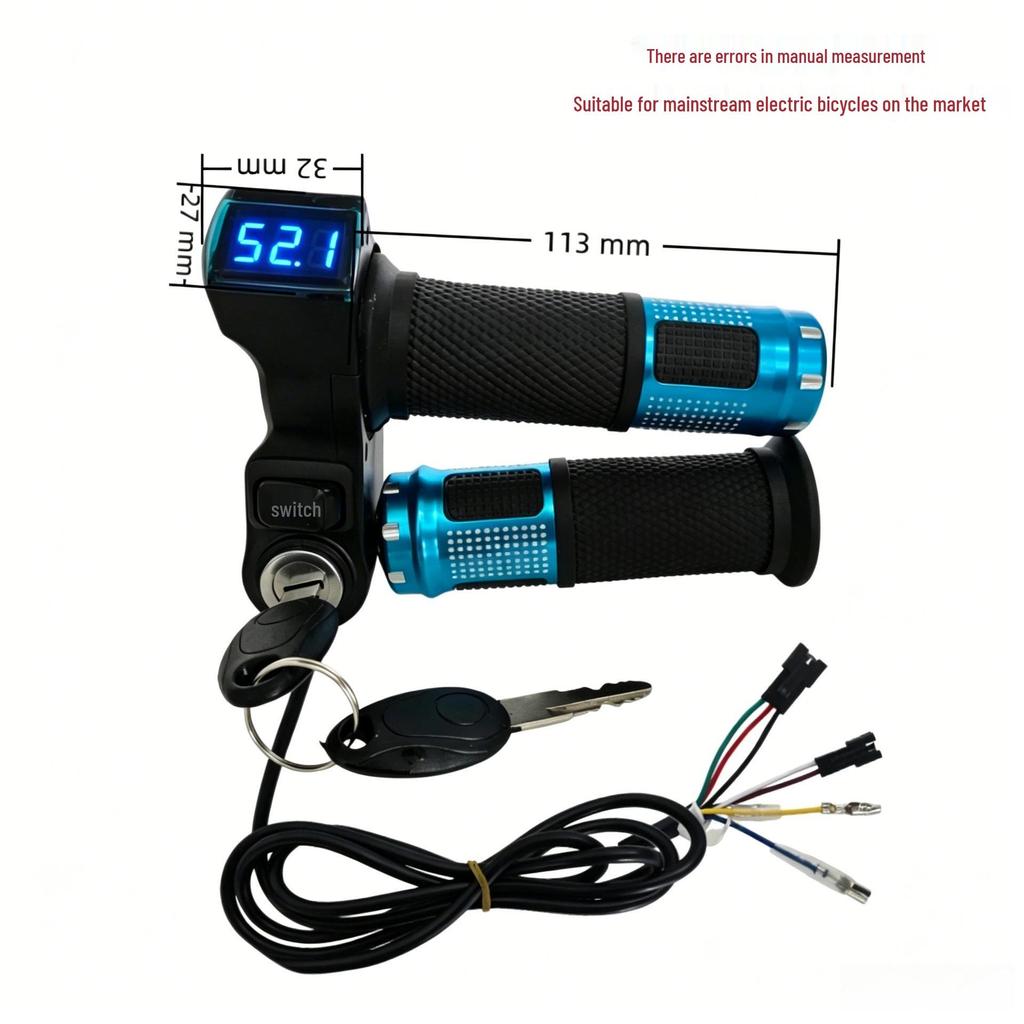 Blue Screen Voltage Display Electric Throttle Grip for E-Vehicles